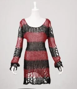 Haut Noir Et Rouge PUNK RAVE 'apocalypse 2022' -Vêtements Gothiques Boutique 083 900