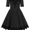 Robe Noire HELL BUNNY 'amara' 1 Robe Noire HELL BUNNY 'amara' -Vêtements Gothiques Boutique 10004550 amara dress blk 10 2 900