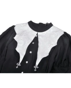 Robe Noire Et Blanche DARK IN LOVE 'bat' -Vêtements Gothiques Boutique 1000x6642 900