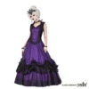 Robe De Bal Gothique SINISTER -Vêtements Gothiques Boutique 1080 gothiclongdresswithvampirecollarbysinister 06 900