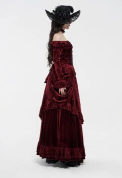 Jupe Victorienne Rouge PUNK RAVE 'blood Empera' -Vêtements Gothiques Boutique 11103209 900