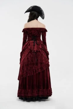 Jupe Victorienne Rouge PUNK RAVE 'blood Empera' -Vêtements Gothiques Boutique 11103211 900