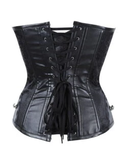Corset Gothique En Tissu Brocarde Noir -Vêtements Gothiques Boutique 1213 900