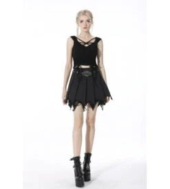 Mini Jupe DARK IN LOVE 'Aleyda' -Vêtements Gothiques Boutique 192 900