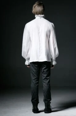 Chemise Gothique Blanche à Jabot PUNK RAVE 11 Chemise Gothique Blanche à Jabot PUNK RAVE -Vêtements Gothiques Boutique 1z3a8553