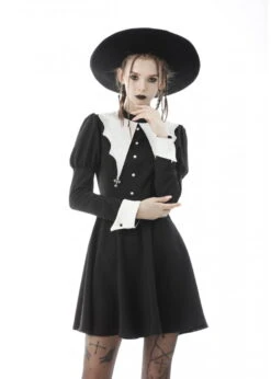 Robe Noire Et Blanche DARK IN LOVE 'bat' -Vêtements Gothiques Boutique 2002 900