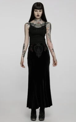 Longue Jupe PUNK RAVE 'Hilduaris' -Vêtements Gothiques Boutique 22 03876 900