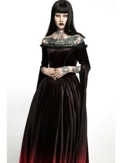 Longue Robe PUNK RAVE 'Majestic Empress' -Vêtements Gothiques Boutique 22 04268 900