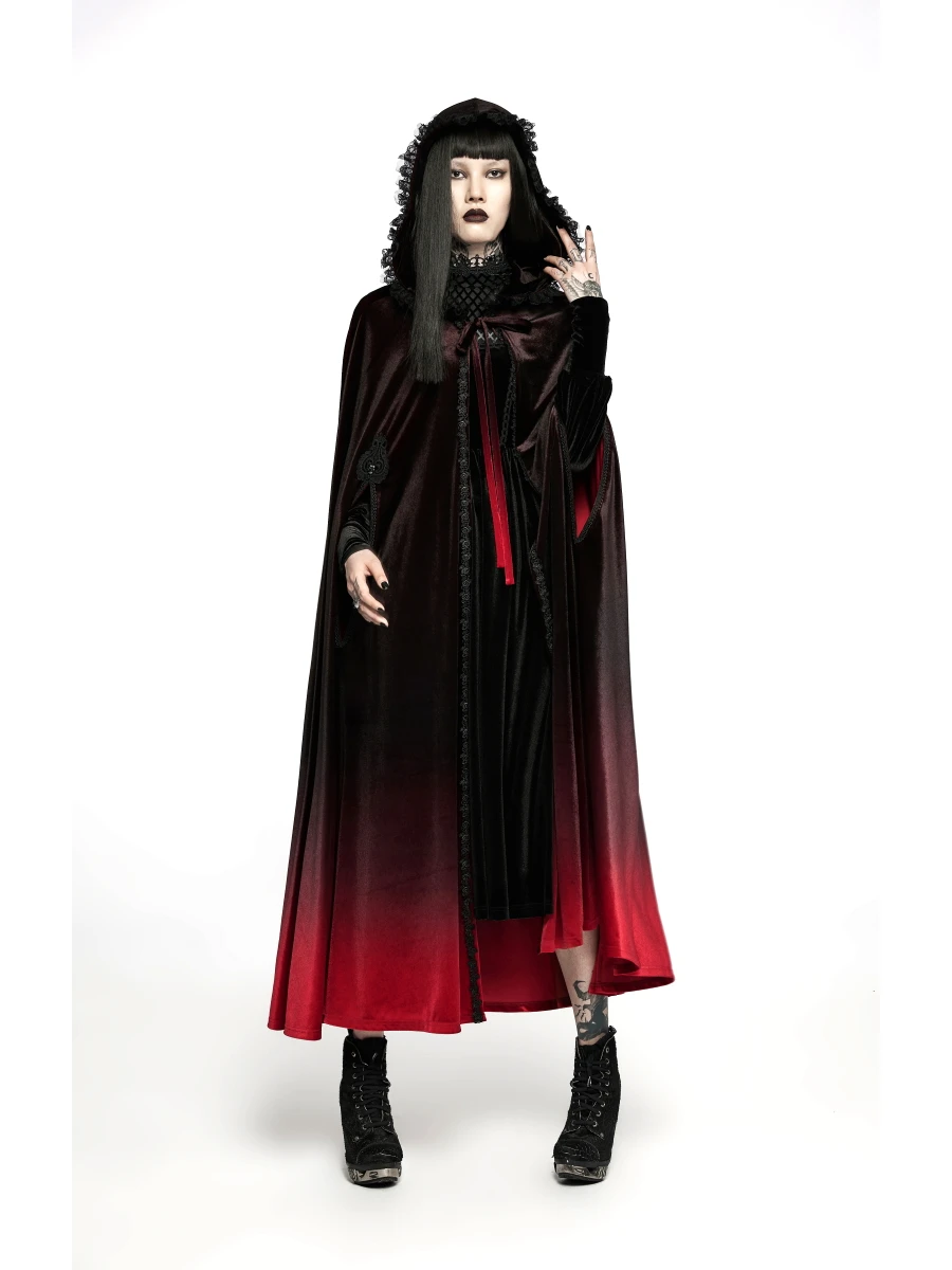 Longue Cape Femme PUNK RAVE 'Queen Of Crows' 6 Longue Cape Femme PUNK RAVE 'Queen Of Crows' – Image 4