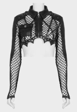 Veste Crop Top PUNK RAVE 'Geindra' -Vêtements Gothiques Boutique 2608039064202503580500565 900