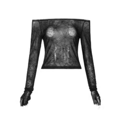 Haut Léger PUNK RAVE 'veuve Noire' -Vêtements Gothiques Boutique 2608039064202503580500624 900