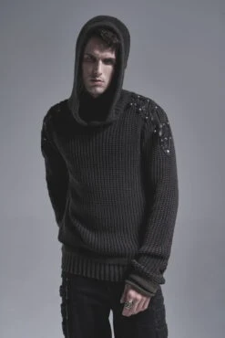 Pull Tricot PUNK RAVE 'cotte De Maille' -Vêtements Gothiques Boutique 2608039064202503580500785 900