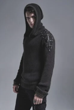 Pull Tricot PUNK RAVE 'cotte De Maille' -Vêtements Gothiques Boutique 2608039064202503580500793 900