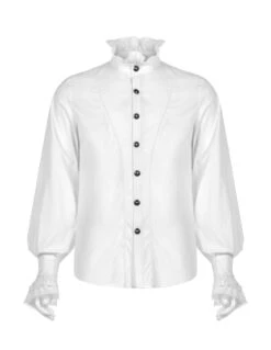 Chemise Vampire Blanche PUNK RAVE -Vêtements Gothiques Boutique 2608039064202503580501118 900