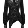 Chemisier PUNK RAVE 'Elja' -Vêtements Gothiques Boutique 2608039064202503580501622 900