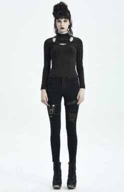 Jean Gothique PUNK RAVE 'Lamia' -Vêtements Gothiques Boutique 2608039064202503580502166 900