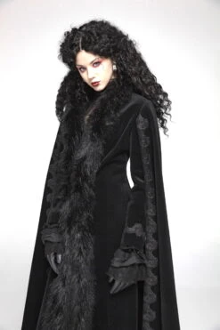 Long Manteau Gothique Punk Rave 'Goth Queen' -Vêtements Gothiques Boutique 2608039064202503580502468 900