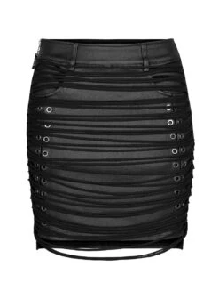 Jupe Look Cuir PUNK RAVE 'feronia' -Vêtements Gothiques Boutique 2608039064202503580502996 900
