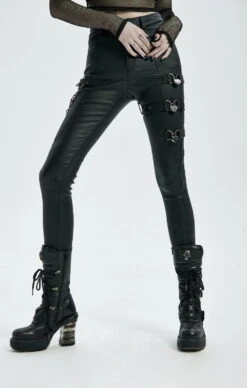 Pantalon Femme PUNK RAVE 'coeur Noir' -Vêtements Gothiques Boutique 2608039064202503580502999 900