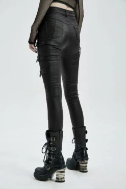 Pantalon Femme PUNK RAVE 'coeur Noir' -Vêtements Gothiques Boutique 2608039064202503580503004 900