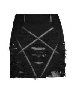 Jupe Post-apocalypse PUNK RAVE 'dark Decadence' -Vêtements Gothiques Boutique 2608039064202503580503030 900
