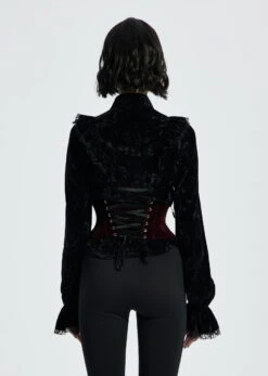 Serre-taille Romantique Bordeaux PUNK RAVE -Vêtements Gothiques Boutique 2608039064202503580503731 900