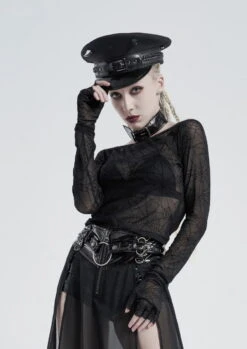 Haut Léger PUNK RAVE 'veuve Noire' -Vêtements Gothiques Boutique 2608039064202503580503761 900