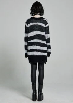 Pull Oversize PUNK RAVE 'white Moon' -Vêtements Gothiques Boutique 2608039064202503580504505 900