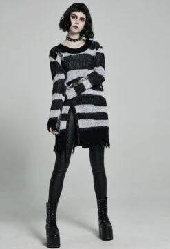 Pull Oversize PUNK RAVE 'white Moon' -Vêtements Gothiques Boutique 2608039064202503580504525 900