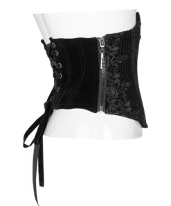 Serre-taille Romantique Noir PUNK RAVE -Vêtements Gothiques Boutique 2608039064202503580505689 900