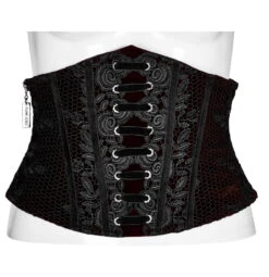 Serre-taille Romantique Bordeaux PUNK RAVE -Vêtements Gothiques Boutique 2608039064202503580505721 900