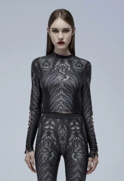 Haut Imprimé PUNK RAVE 'skeleton'