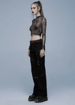 Pantalon Baggy PUNK RAVE 'Adallia' -Vêtements Gothiques Boutique 2608039064202503580514201 900