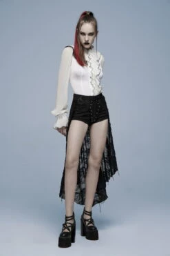 Short PUNK RAVE 'veuve Noire' -Vêtements Gothiques Boutique 2608039064202503580514295 900