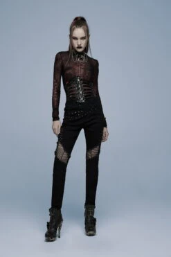 Pantalon Clouté PUNK RAVE 'deadly Spikes' -Vêtements Gothiques Boutique 2608039064202503580514356 900