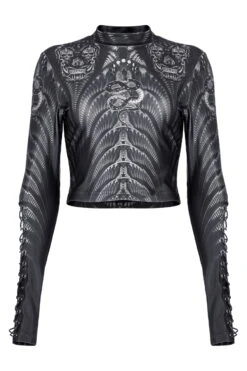 Haut Imprimé PUNK RAVE 'skeleton' -Vêtements Gothiques Boutique 264102162921517202503580500048 900