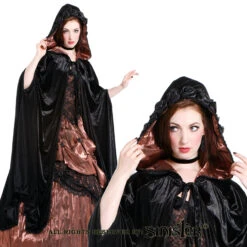 Vêtements Gothiques Boutique -Vêtements Gothiques Boutique 344 ghoticcapewithsatinrosesbysinister 6 900