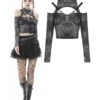 Crop Top DARK IN LOVE 'skull' -Vêtements Gothiques Boutique 666x1000110 900