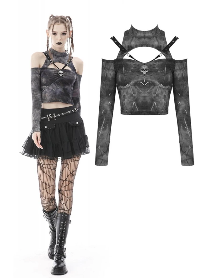 Crop Top DARK IN LOVE 'skull' 3 Crop Top DARK IN LOVE 'skull'