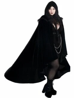Cape Velours KILLSTAR 'annora' -Vêtements Gothiques Boutique annora velvet cape 4 1 900