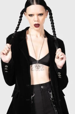 Blazer Velours KILLSTAR 'astaroth Boyfriend' -Vêtements Gothiques Boutique astaroth velvet boyfriend blazer w e 900