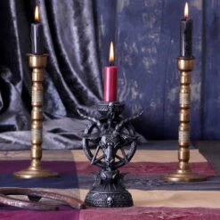 NEMESIS NOW Bougeoir BAPHOMET En Résine Noire -Vêtements Gothiques Boutique b5702u1 7 900