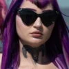 Lunettes De Soleil KILLSTAR 'Bat And Eye' -Vêtements Gothiques Boutique bat an eye sunglasses glitter cc x1600 900