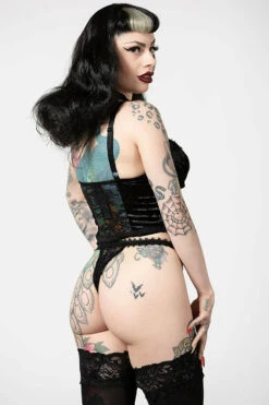 Guêpière KILLSTAR 'be Veiled' -Vêtements Gothiques Boutique be veiled lace basque e x1600 900