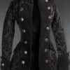Veste Victorienne Pirate Femme -Vêtements Gothiques Boutique black brocade female pirate jacket 900
