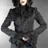Chemisier Baroque Noir -Vêtements Gothiques Boutique brocade cravat blouse 10 900