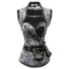 Corset Gothique Gris Et Sa Mini Cape 2 Corset Gothique Gris Et Sa Mini Cape -Vêtements Gothiques Boutique c03a gray 1 copie