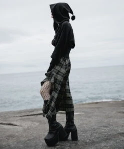 Veste Zippée PUNK RAVE 'lune Noire' -Vêtements Gothiques Boutique c621 900