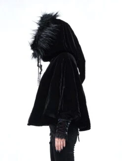 Cape Noire DEVIL FASHION 'Saba' -Vêtements Gothiques Boutique ca029012 900