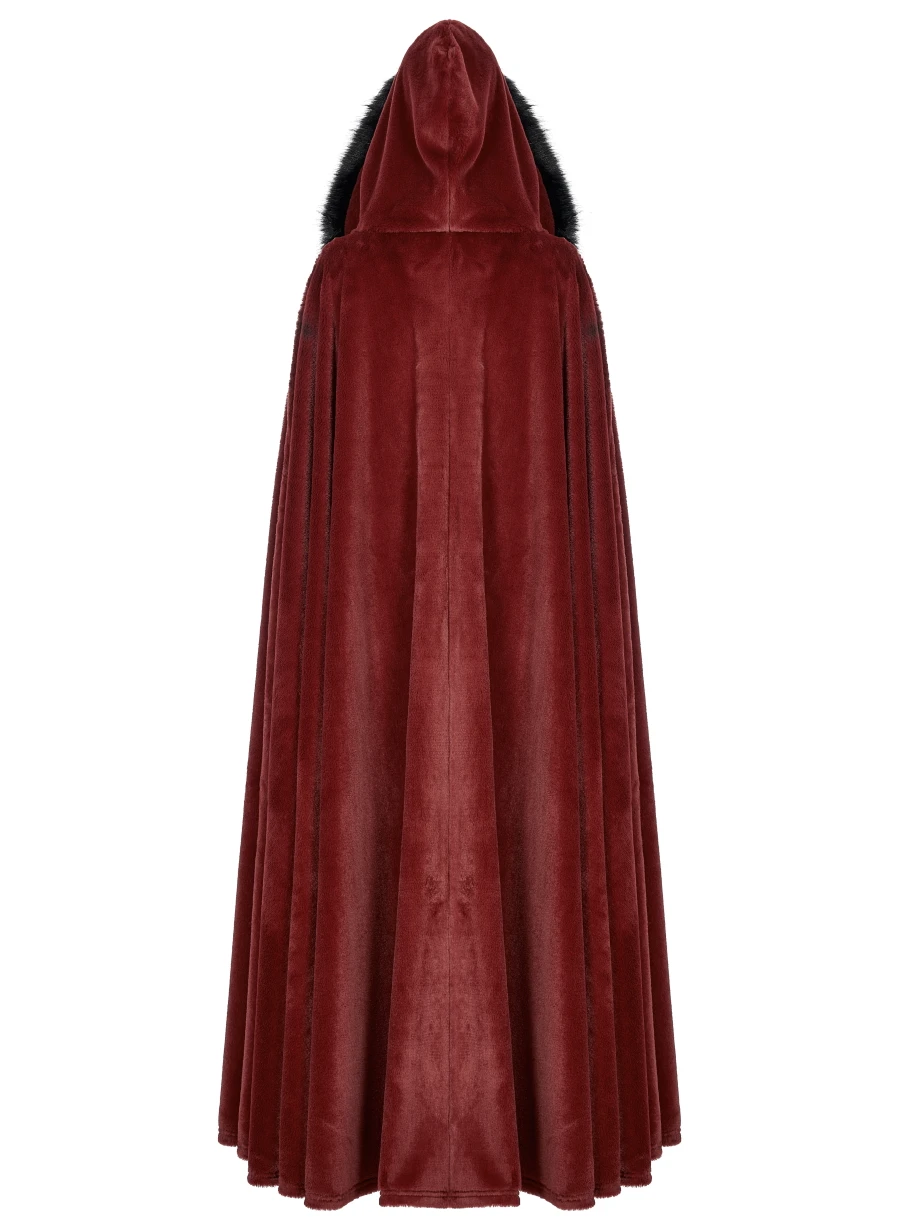 Longue Cape Femme PUNK RAVE 'lune Rousse' 8 Longue Cape Femme PUNK RAVE 'lune Rousse' – Image 6